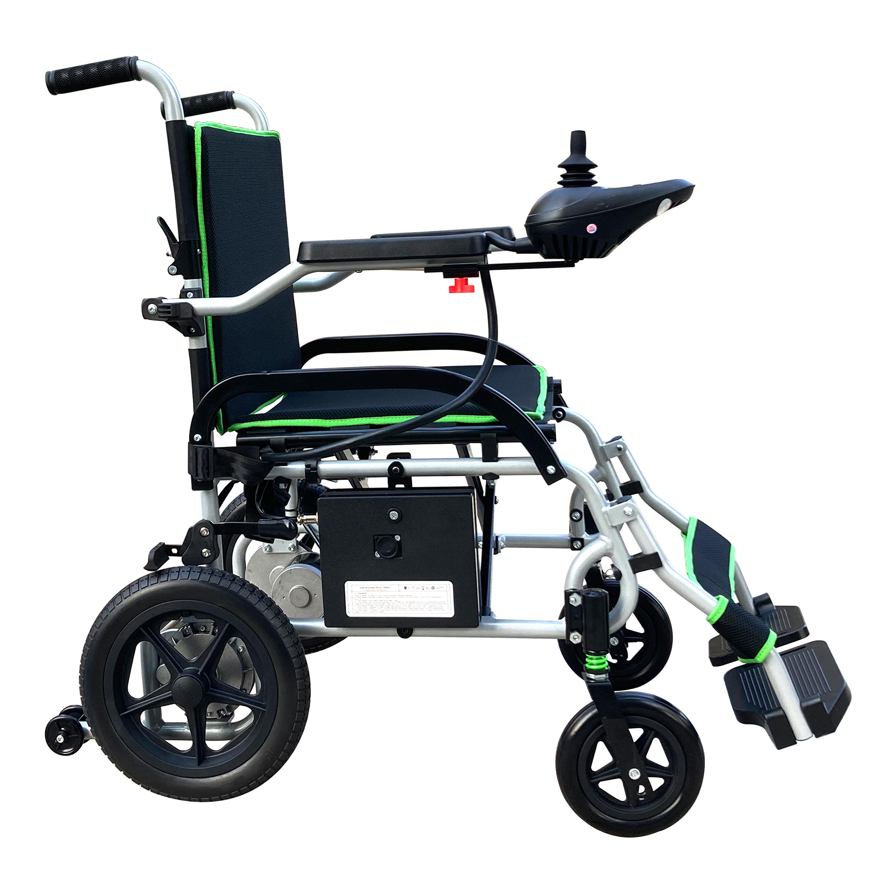 Electric Wheelchair Lightweight Foldable for Adults Seniors, Total Weights 37.5lbs,Weight Capacity 265lbs with Dual Motor Wheelchairs
