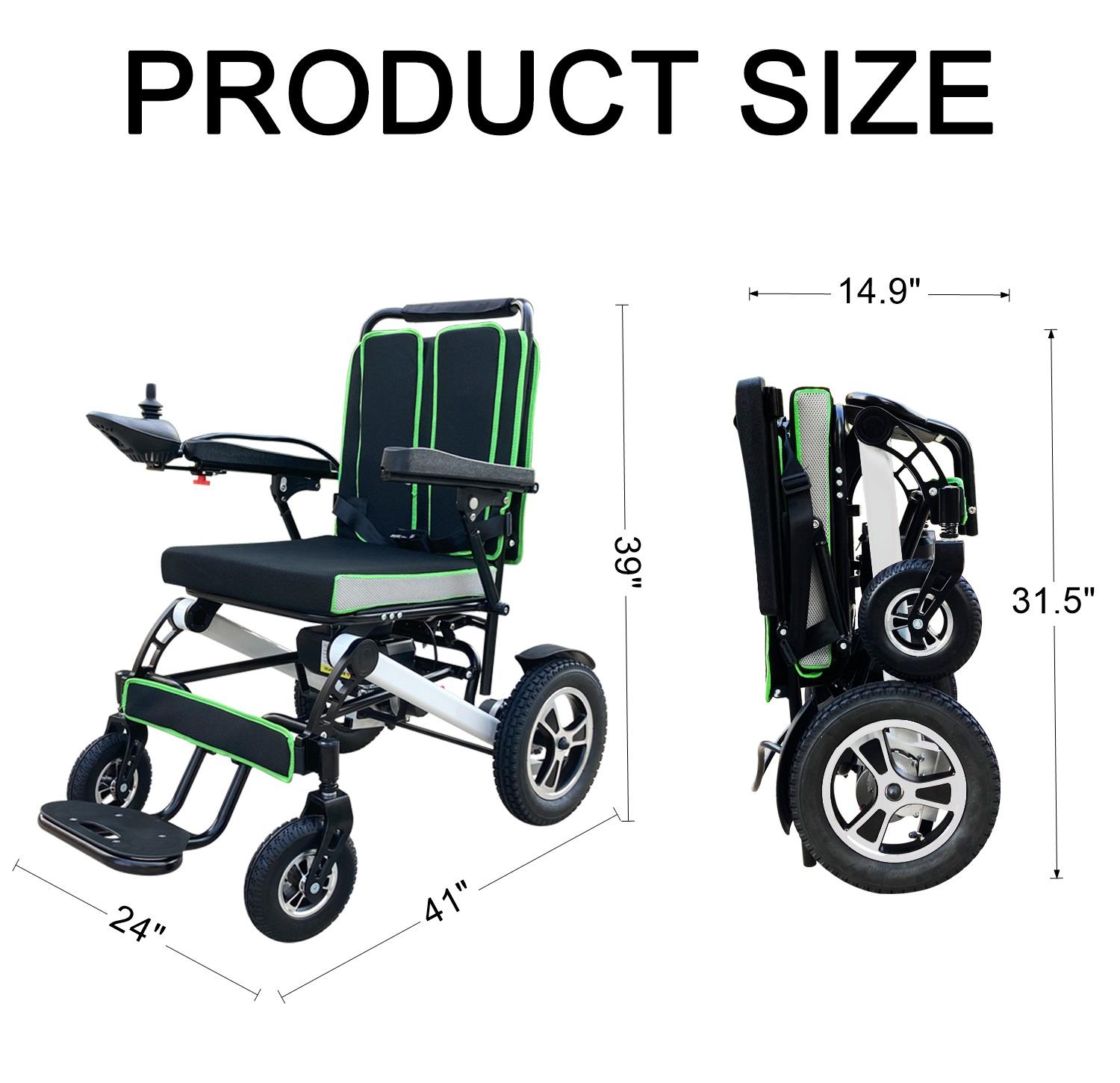 Electric Wheelchair Foldable for Adults Seniors 300lbs,Dual 250W Powerful Motor with Manual Override Switch Scooter, All Terrain