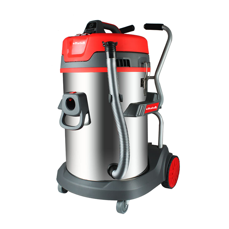 What does the filtration system of a commercial wet dry vacuum cleaner do?