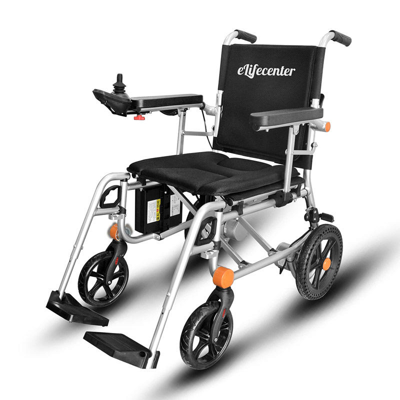 8810  New design Aluminum Alloy Frame Electric Super Lightweight Battery Removable Easy Fold Wheelchair For Sale