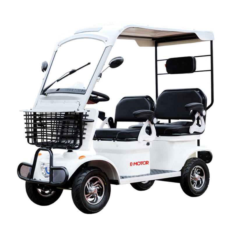 E-Motor White Red 3 seat golf cart 