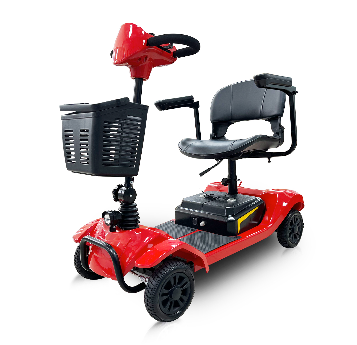 Emotor Red 330lbs Mobility Scooter for Seniors Elderly Adults, 250W Strong Motor w/ Stable 4 Wheels Scooter for Outdoor Driving