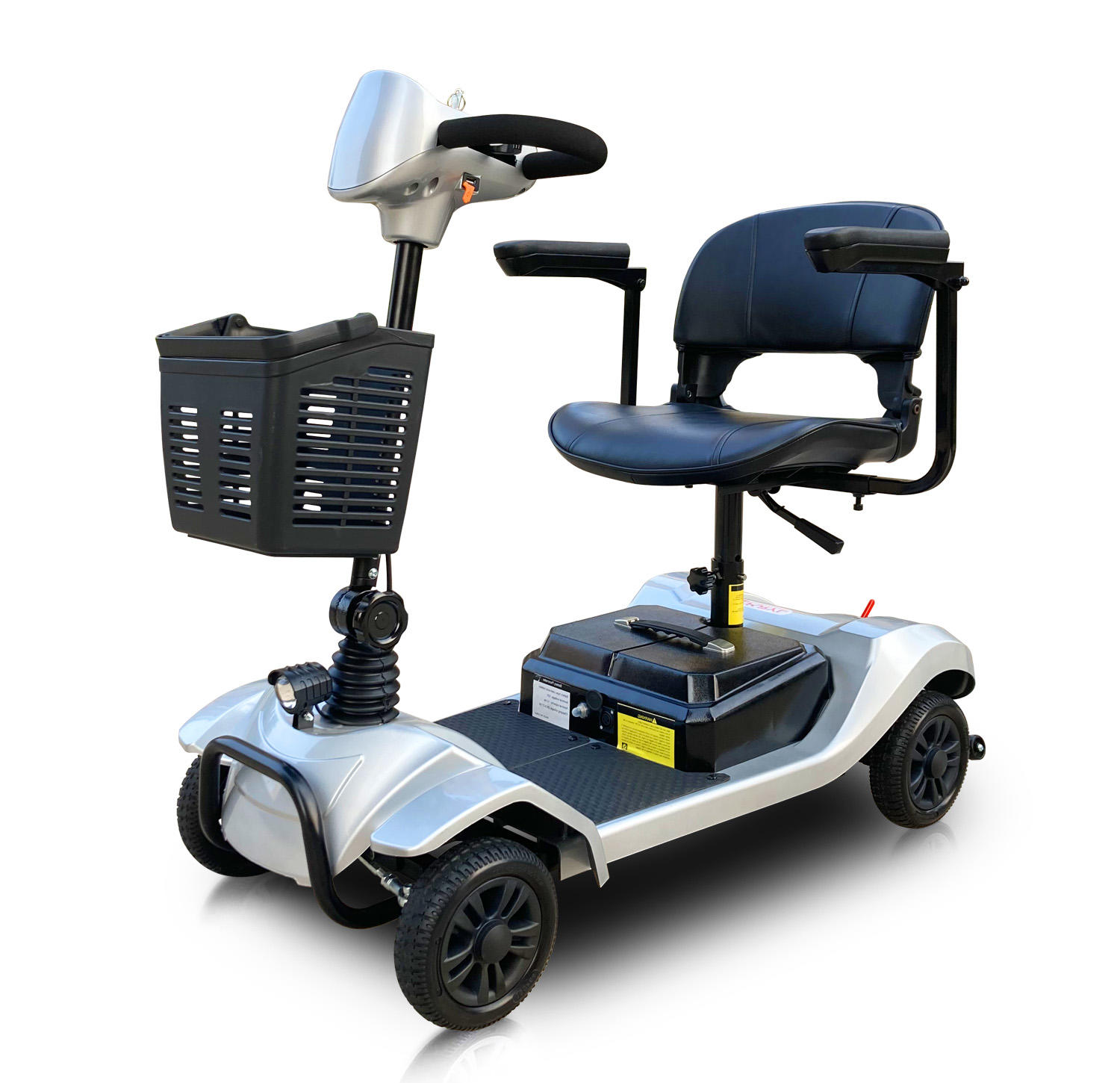 Emotor Silver 330lbs Mobility Scooter for Seniors Elderly Adults, 250W Strong Motor w/ Stable 4 Wheels Scooter for Outdoor Driving