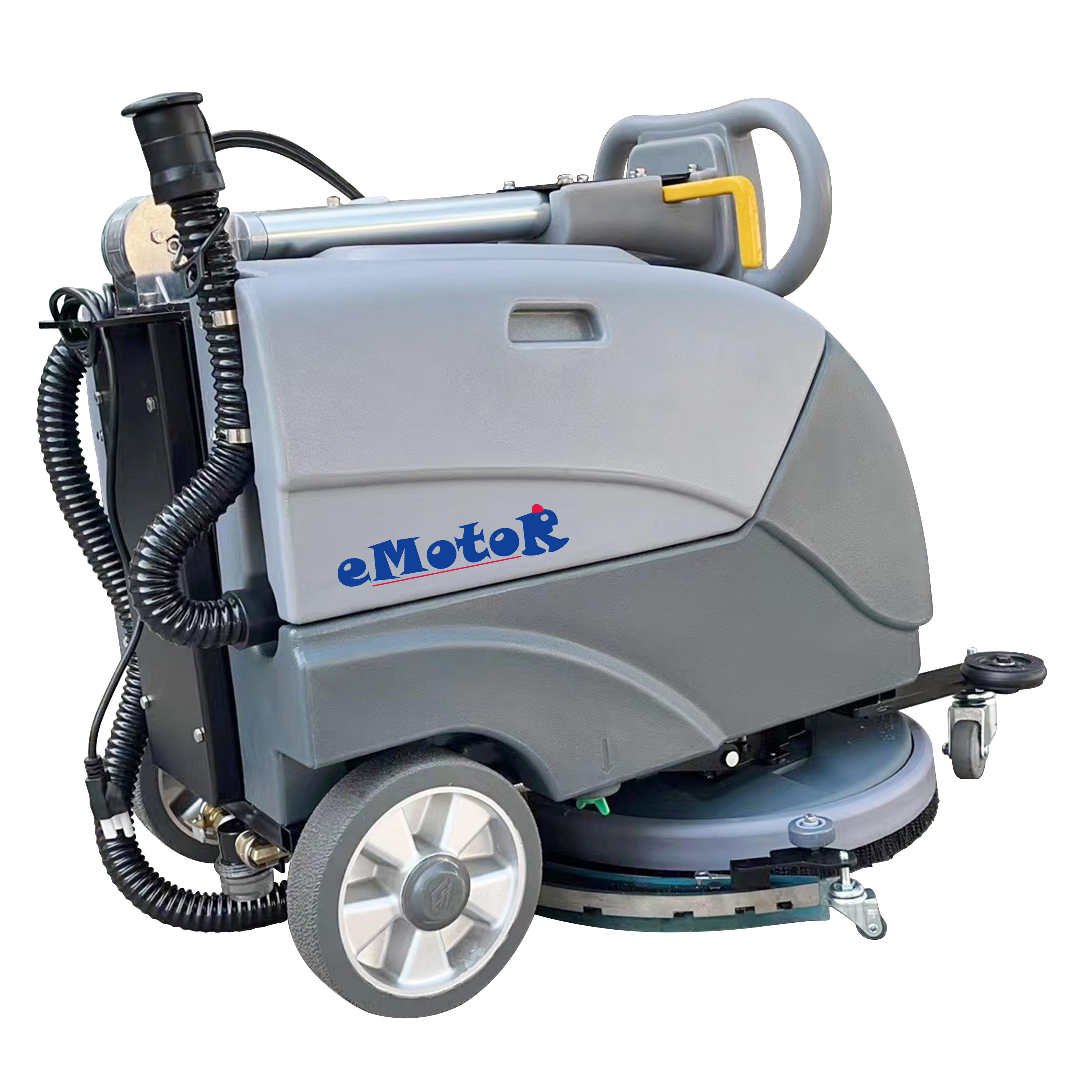 What are the key features and benefits of commercial floor scrubbers in various industries, and how do they contribute to efficient and effective floor cleaning and maintenance?