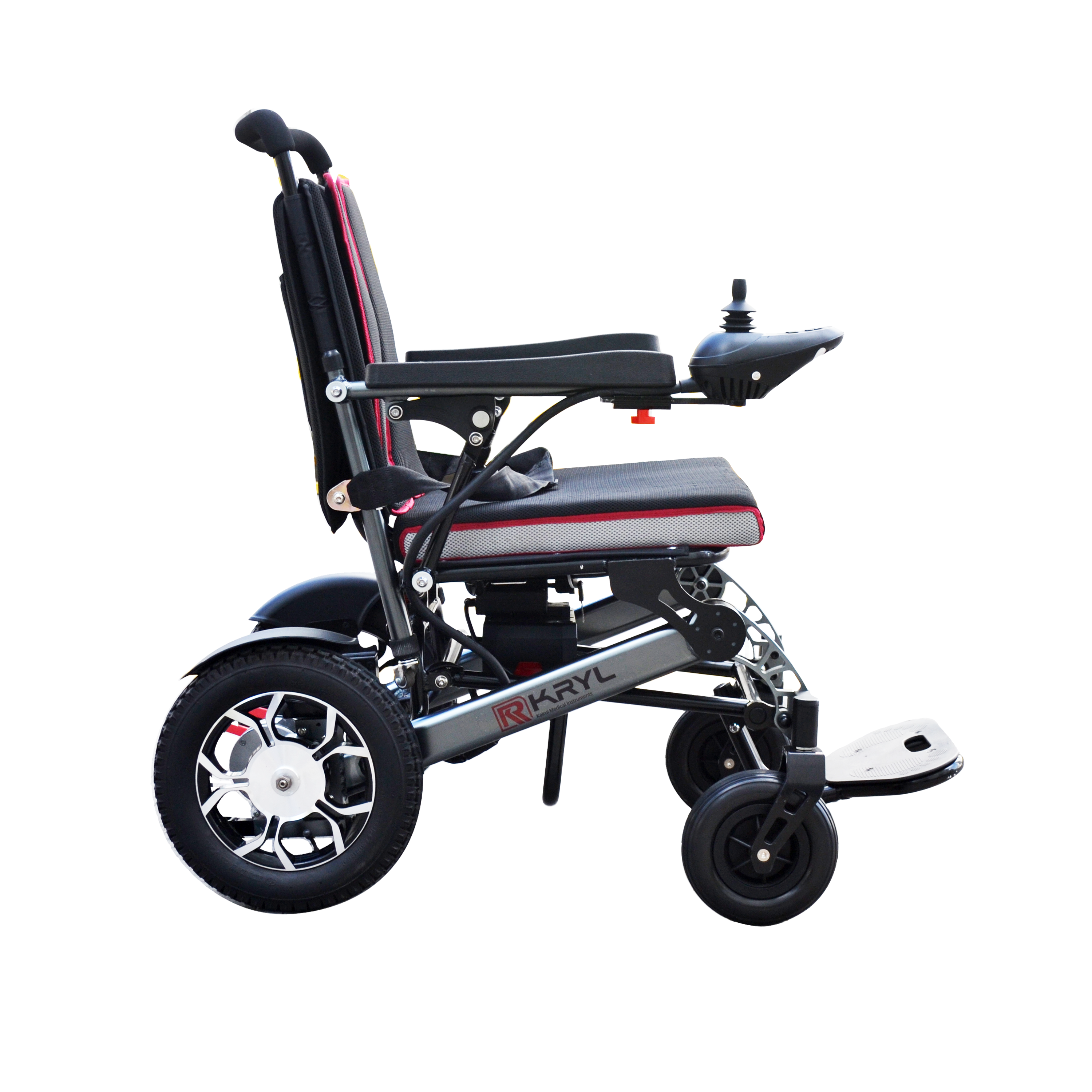 KRYL Folding Electric Lightweight Wheelchair for Disable or Seniors